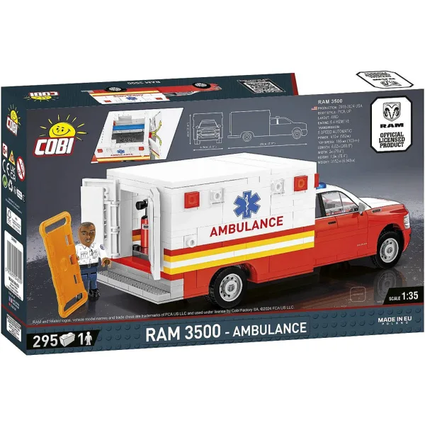 COBI: Dodge RAM 3500 karetka pogotowia zestaw konstrukcyjny (24609) zdjęcie 3