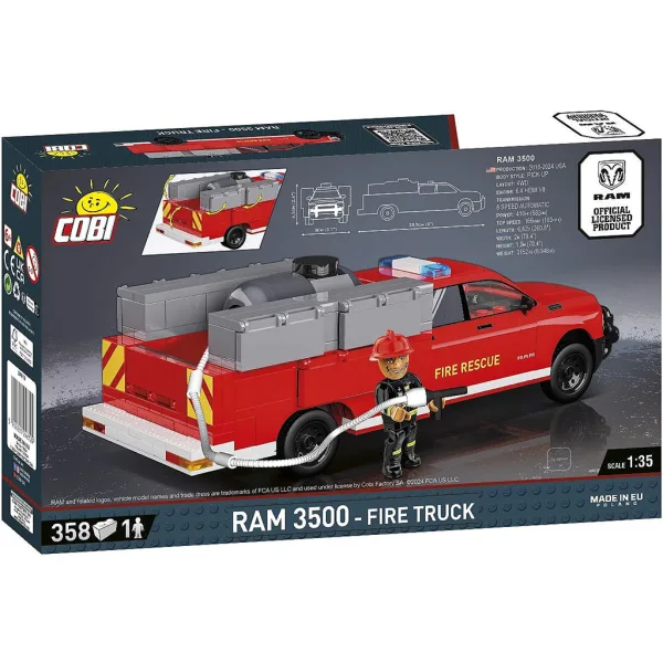 COBI: Dodge RAM 3500 wóz strażacki zestaw konstrukcyjny (24612) zdjęcie 3