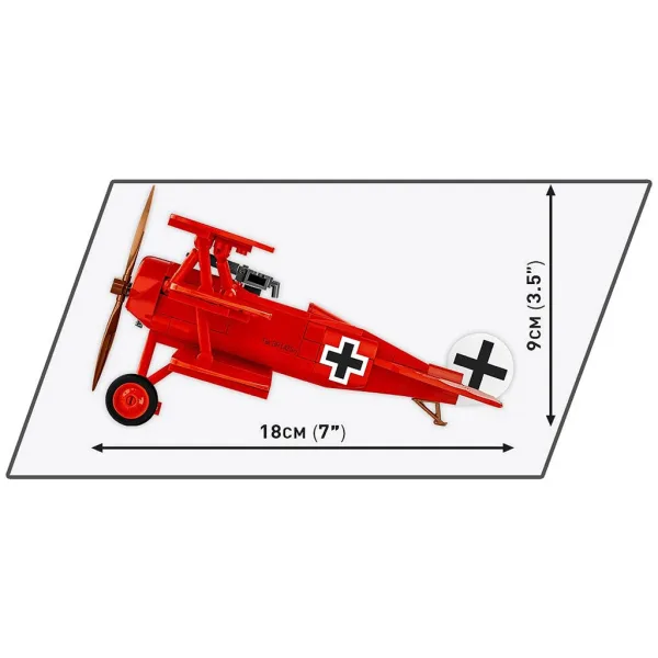 COBI: Fokker Dr. I „Czerwony Baron” zestaw konstrukcyjny (2996) zdjęcie 4