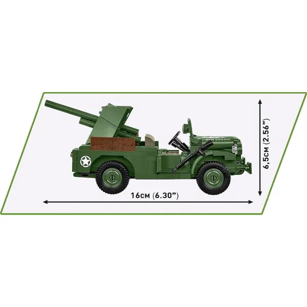 COBI: II wojna światowa 37 mm GMC M6 Fargo zestaw konstrukcyjny (3116) zdjęcie 4