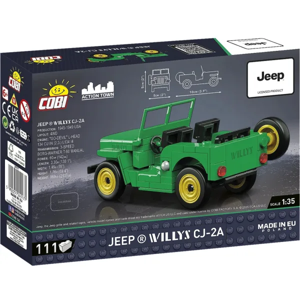 COBI: Klocki konstrukcyjne Jeep Willys CJ-2A (24517) zdjęcie 4