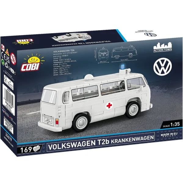 COBI: Klocki konstrukcyjne Volkswagen T2b pojazd ratowniczy (24619) zdjęcie 3