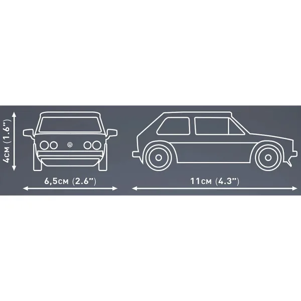 COBI: Niebieska zabawka konstrukcyjna Volkswagen Golf GTI (24615) zdjęcie 4
