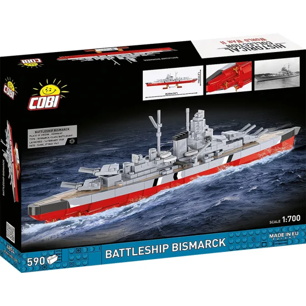 COBI: Pancernik II wojny światowej Bismarck — zestaw do składania (4854) zdjęcie 5