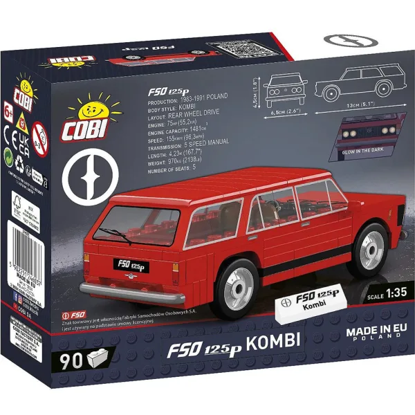 COBI: Polski Fiat 125p Kombi zestaw klocków (24603) zdjęcie 3