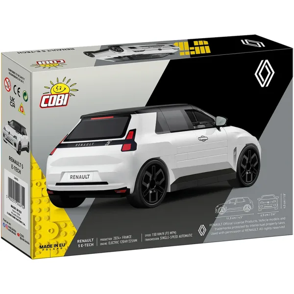 COBI: Renault 5 E-Tech, biały samochód, zabawka konstrukcyjna (24675) zdjęcie 5