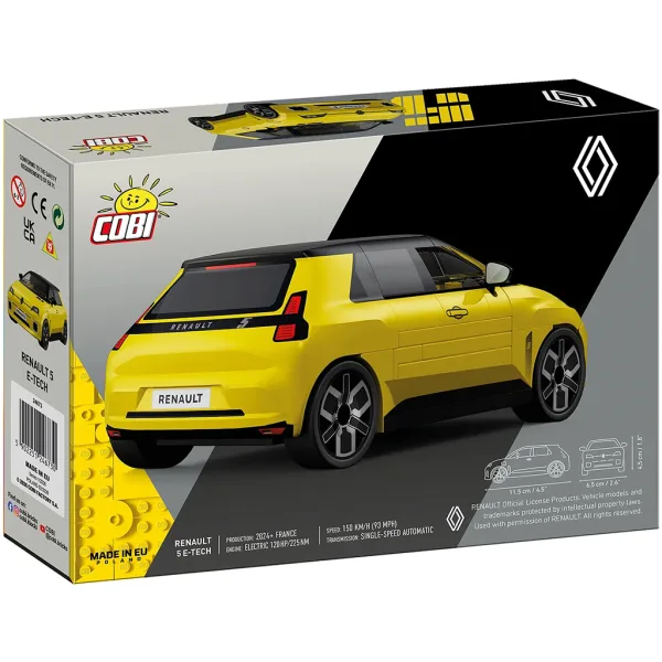 COBI: Renault 5 E-Tech żółty samochód konstrukcyjny (24673) zdjęcie 5