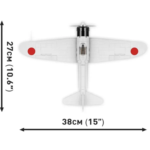 COBI: Samolot Mitsubishi A6M2 Zero‑Sen zestaw klocków (5729) zdjęcie 6