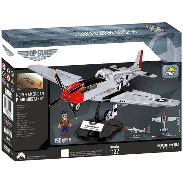 COBI: Samolot Mustang P-51D „TOP GUN: Maverick” zestaw klocków konstrukcyjnych (5846) zdjęcie 5