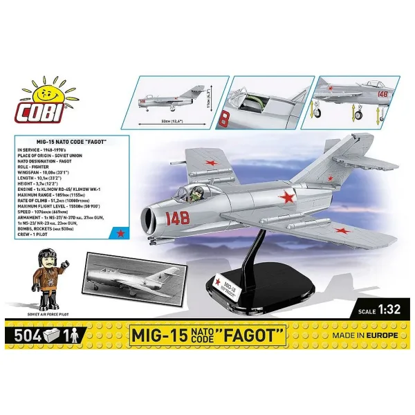 COBI: Samolot do składania MiG-15 Fagot (2416) zdjęcie 4