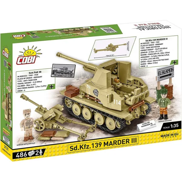 COBI: Sd.Kfz. 139 Marder III zestaw klocków (3131) zdjęcie 6