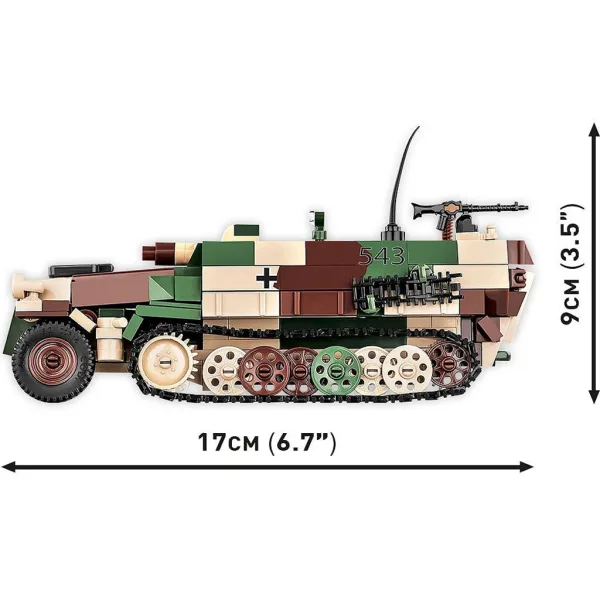 COBI: Sd.Kfz. 251/9 Stummel opancerzony pojazd do budowania (3096) zdjęcie 3
