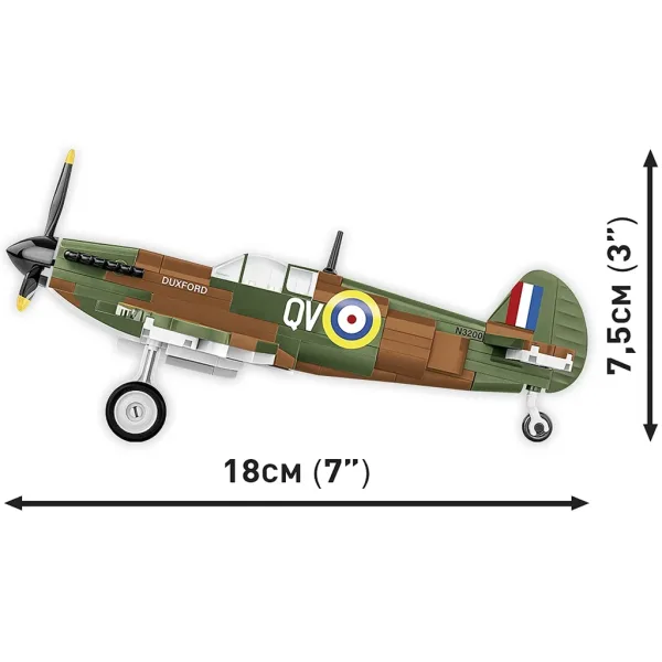 COBI: Spitfire Mk I N3200 Imperial War Museum Duxford, zestaw klocków konstrukcyjnych (5868) zdjęcie 3