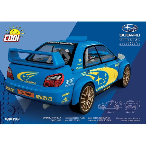 COBI: Subaru Impreza WRC 2003 – zestaw do składania samochodu (24650) zdjęcie 2