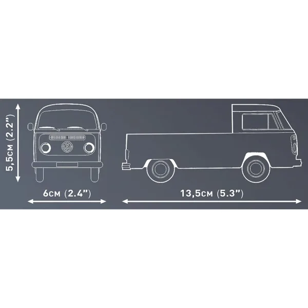 COBI: Volkswagen T2a ciężarówka z platformą zestaw do budowy (24618) zdjęcie 4