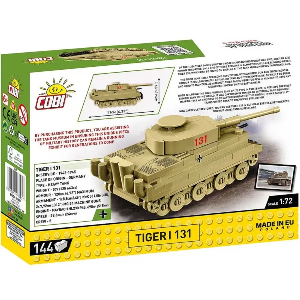 COBI: Zestaw klocków Tiger I 131 czołg (3095) zdjęcie 4