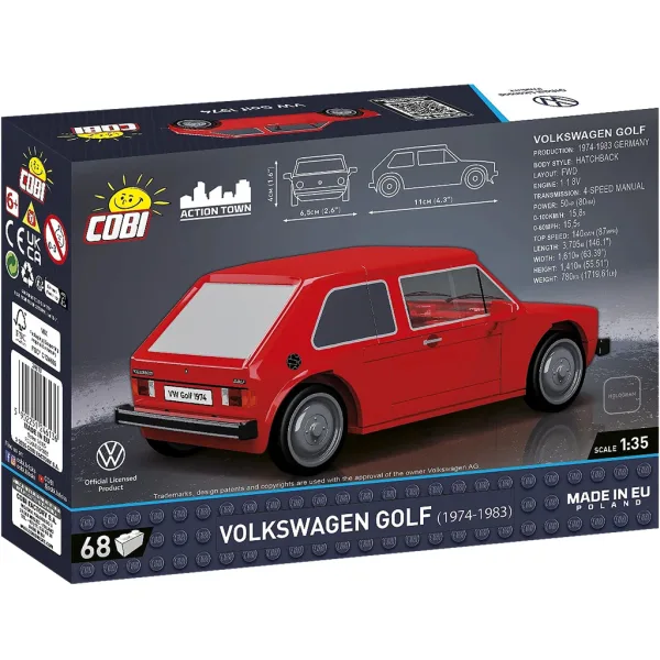 COBI: Zestaw klocków Volkswagen Golf Mk1 (24613) zdjęcie 3