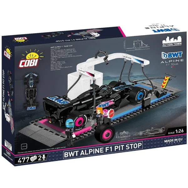 COBI: Zestaw konstrukcyjny BWT Alpine F1 z samochodem wyścigowym z pit stopu (1685) zdjęcie 3
