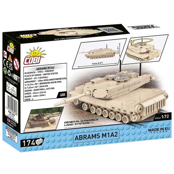COBI: Zestaw konstrukcyjny czołg Abrams M1A2 (3106) zdjęcie 5