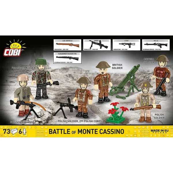 COBI: zestaw figurek bitwy o Monte Cassino z II wojny światowej (2063) zdjęcie 2
