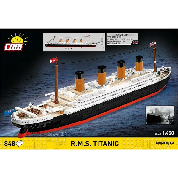 COBI: zestaw konstrukcyjny statku R.M.S. Titanic (1688) zdjęcie 2