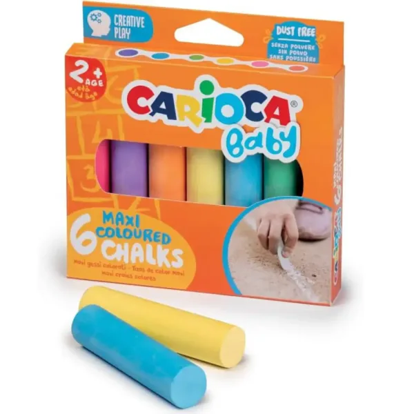 Carioca: Baby Maxi kolorowa kreda chodnikowa 6 sztuk zdjęcie 1