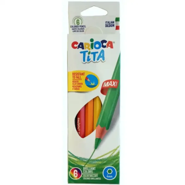 Carioca: Tita maxi kolorowe kredki 6 sztuk zdjęcie 1