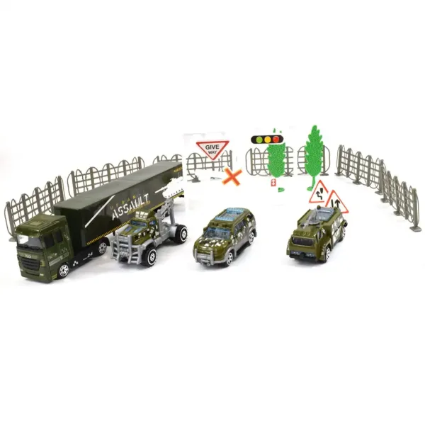 Chariot Die-Cast: Metalowy zestaw pojazdów wojskowych z akcesoriami w dwóch wariantach zdjęcie 2