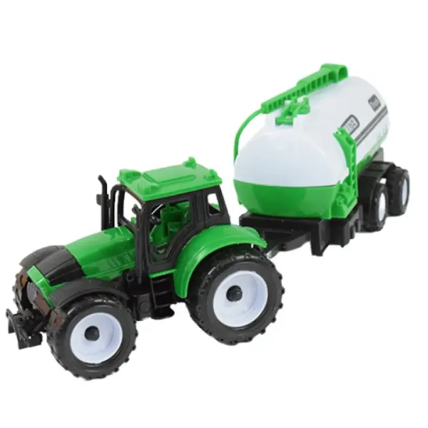 Ciężarówka Farmer: Trzyczęściowy zestaw traktorów farmera z przyczepą, 28 cm zdjęcie 2