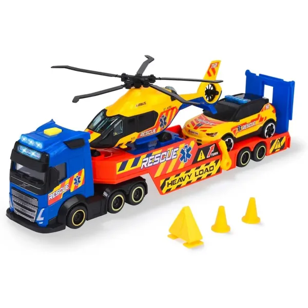 Ciężarówka ratunkowa z helikopterem i samochodem - Dickie Toys zdjęcie 3
