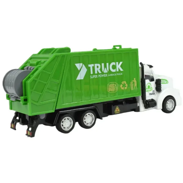 City Truck: Ciężarówka do selektywnej zbiórki odpadów z napędem na koło zamachowe, 22 cm zdjęcie 3