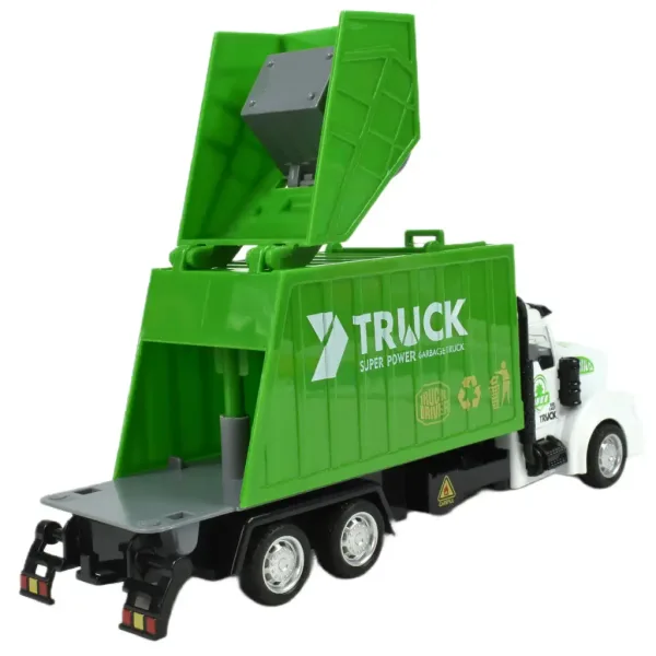 City Truck: Ciężarówka do selektywnej zbiórki odpadów z napędem na koło zamachowe, 22 cm zdjęcie 4