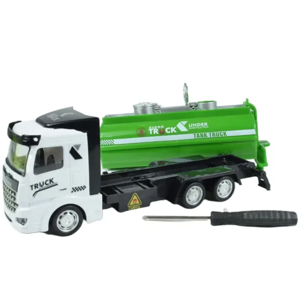 City Truck: Przekształcana ciężarówka do przewozu odpadów z napędem kołowym i znakami drogowymi 19 cm zdjęcie 6