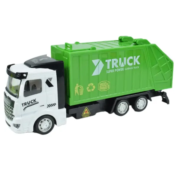 City Truck: Przekształcana ciężarówka do przewozu odpadów z napędem kołowym i znakami drogowymi 19 cm zdjęcie 7
