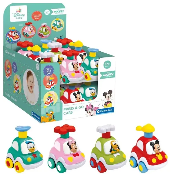Clementoni Baby: Press&Go samochodzik z figurką postaci Disneya, cztery różne wzory, 1 szt. zdjęcie 3