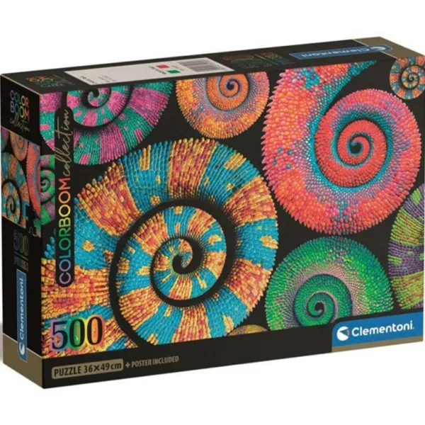 Colorboom Collection: Kolorowe kameleony 500-elementowa układanka Compact - Clementoni zdjęcie 1