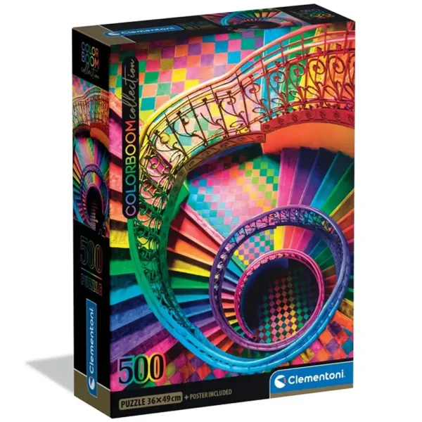 Colorboom Collection: Kolorowe schody 500-elementowe puzzle - Clementoni zdjęcie 1
