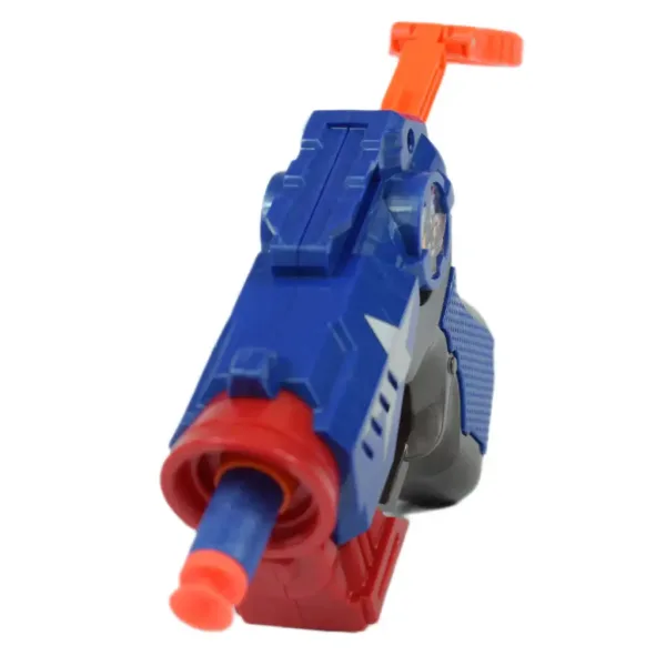 Cool Soft Bullet Gun: Mały pistolet na piankowe naboje w kolorze niebieskim, 14 cm zdjęcie 3