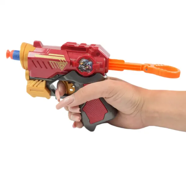 Cool Soft Bullet Gun: Mały pistolet na piankowe pociski w kolorze czerwonym, 14 cm zdjęcie 5