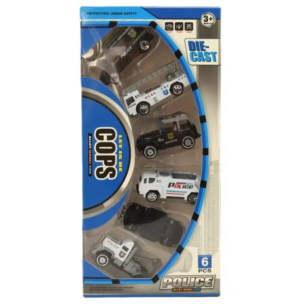 Cops Die-Cast: Zestaw 6 policyjnych samochodzików zdjęcie 2