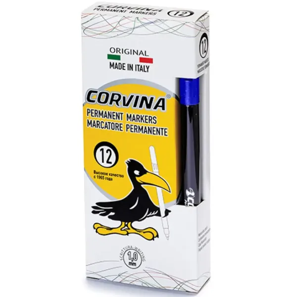 Corvina Permanent niebieski marker alkoholowy 1mm 1 szt. - Carioca zdjęcie 1