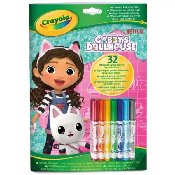 Crayola: Kolor i Aktywność - Domek dla lalek Gabi z 7 flamastrami zdjęcie 1