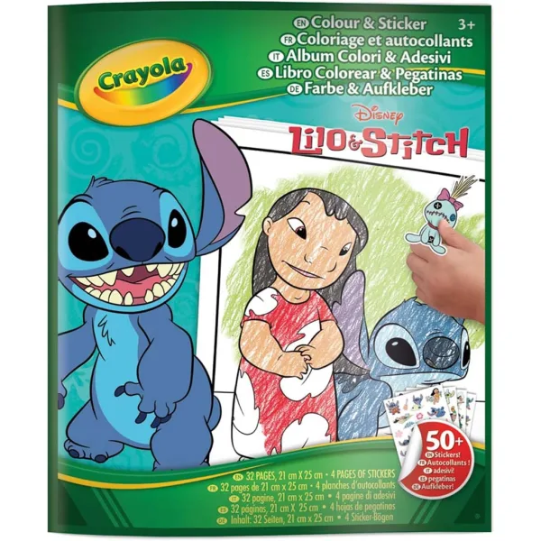 Crayola: Książeczka do kolorowania i naklejania Lilo & Stitch zdjęcie 1