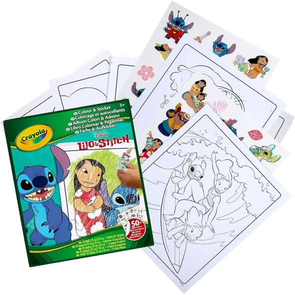 Crayola: Książeczka do kolorowania i naklejania Lilo & Stitch zdjęcie 2