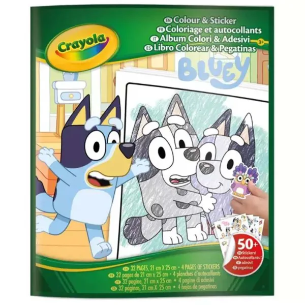Crayola: Książeczka do kolorowania i z naklejkami - Bluey zdjęcie 1