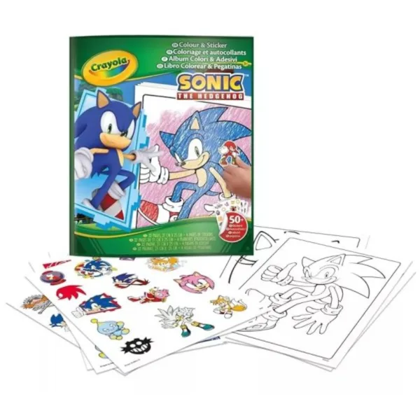 Crayola: Sonic, jeż — kolorowanka z naklejkami zdjęcie 1