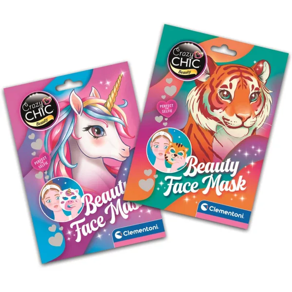 Crazy Chic: Beauty - maska na twarz ze zwierzęcym motywem, w różnych wariantach, 1 szt. - Clementoni zdjęcie 2