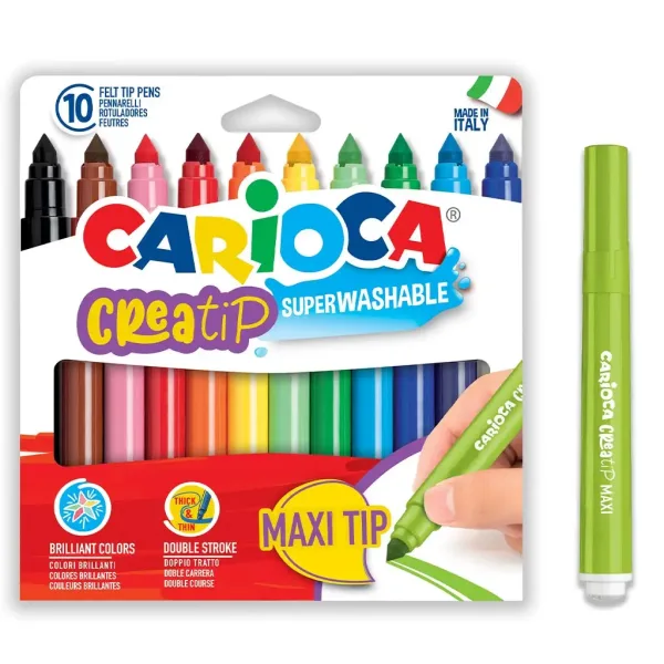Creatip 10-częściowy zestaw markerów maxi - Carioca zdjęcie 1