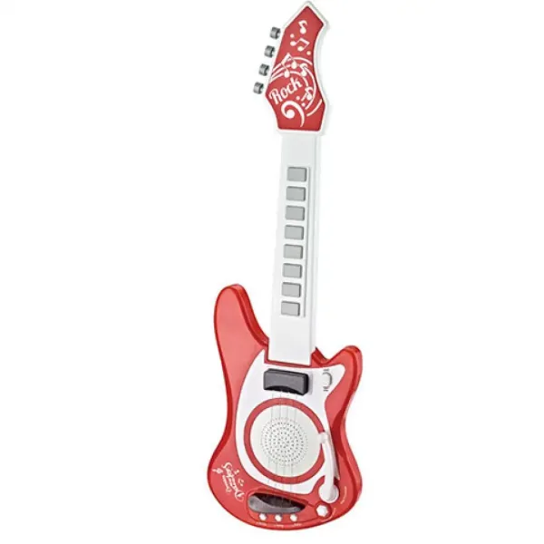 Czerwona zabawkowa gitara elektryczna, 66 cm zdjęcie 2