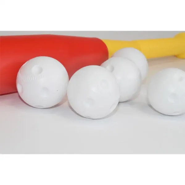 Czerwony plastikowy zestaw do baseballa z pałką i piłkami, 56 cm zdjęcie 4